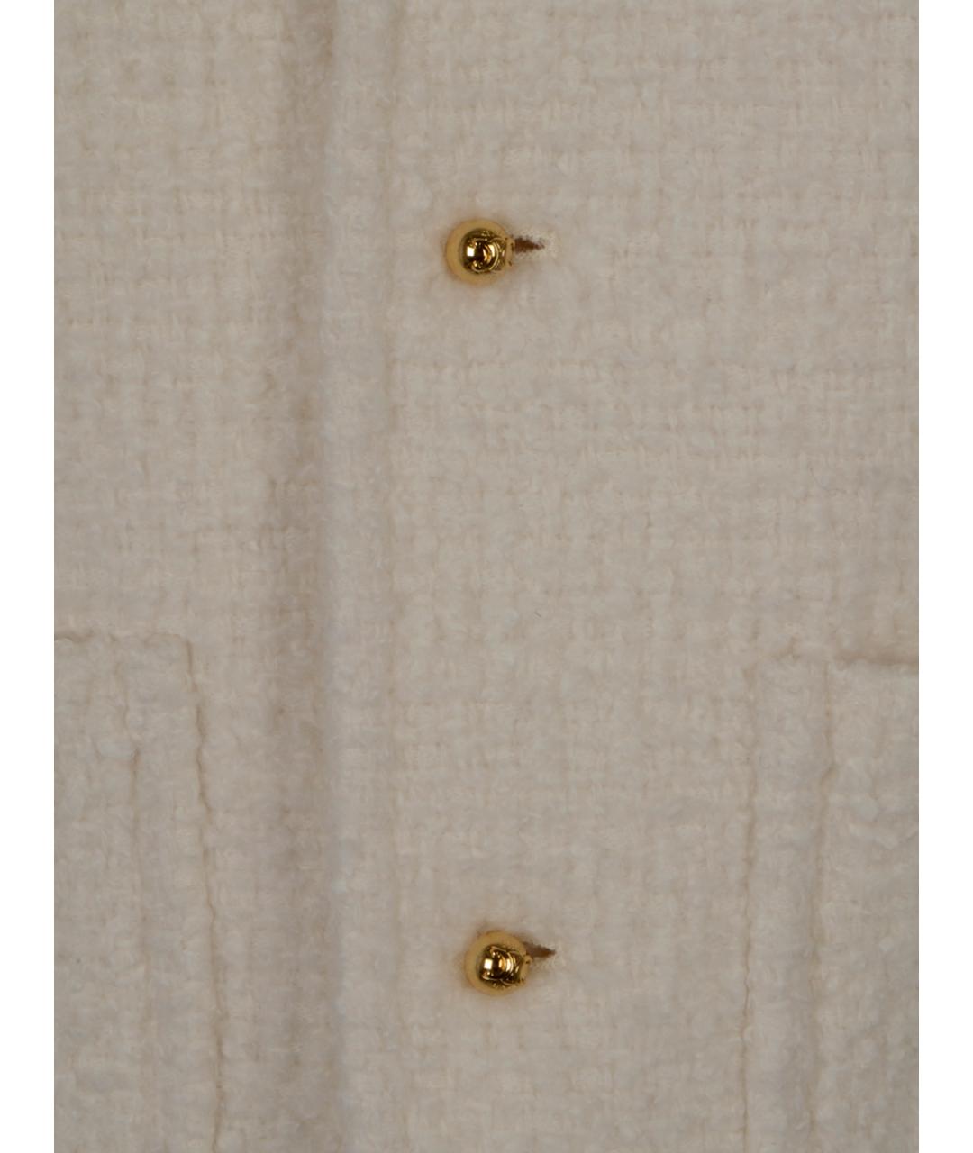 CELINE Белый шерстяной жакет/пиджак, фото 3