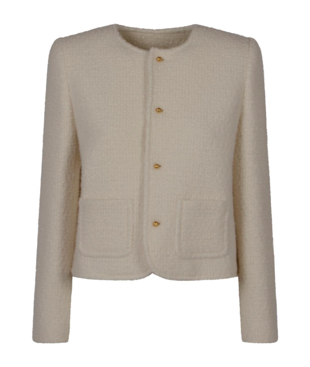 CELINE Белый шерстяной жакет/пиджак, фото 1