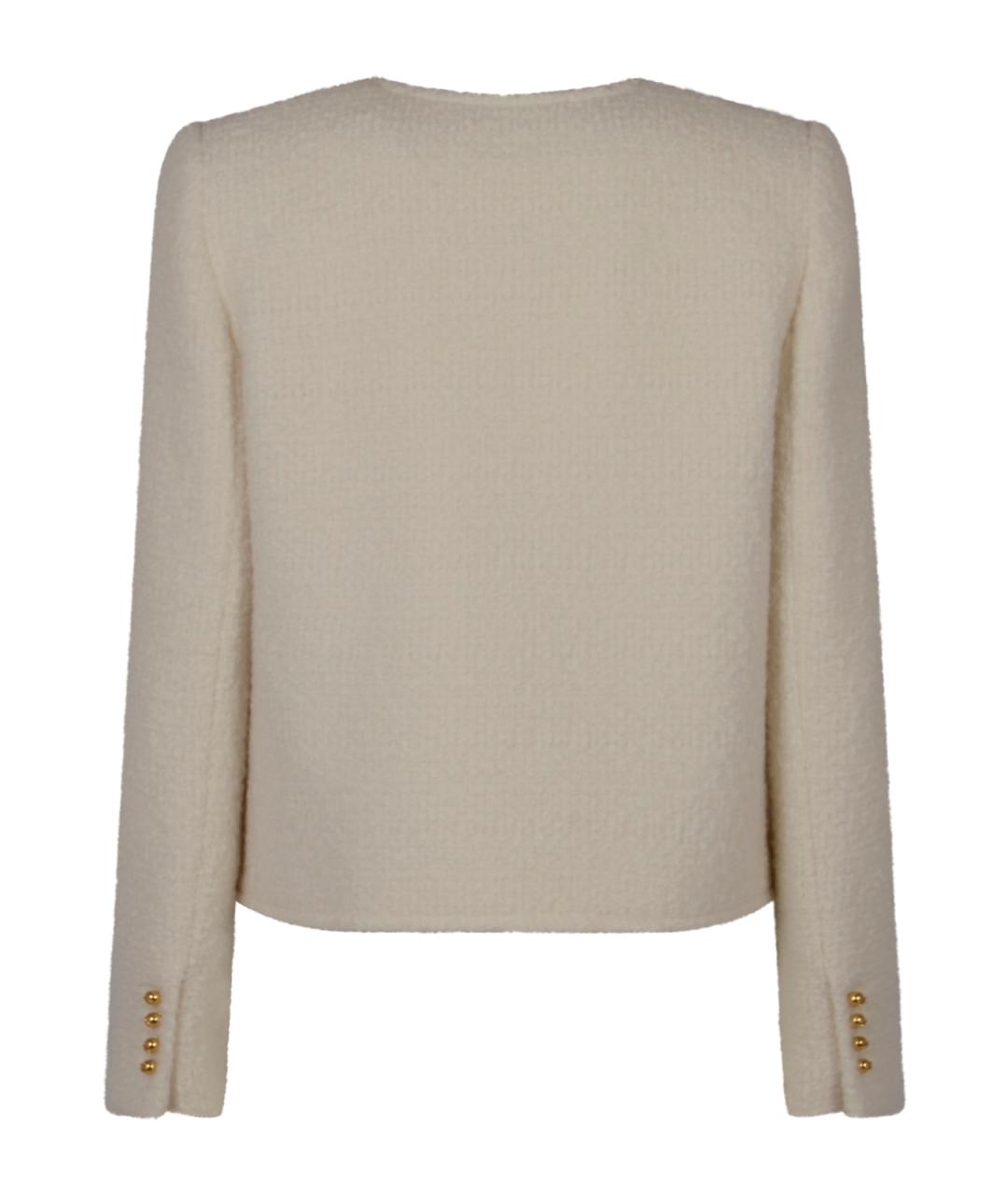 CELINE Белый шерстяной жакет/пиджак, фото 2