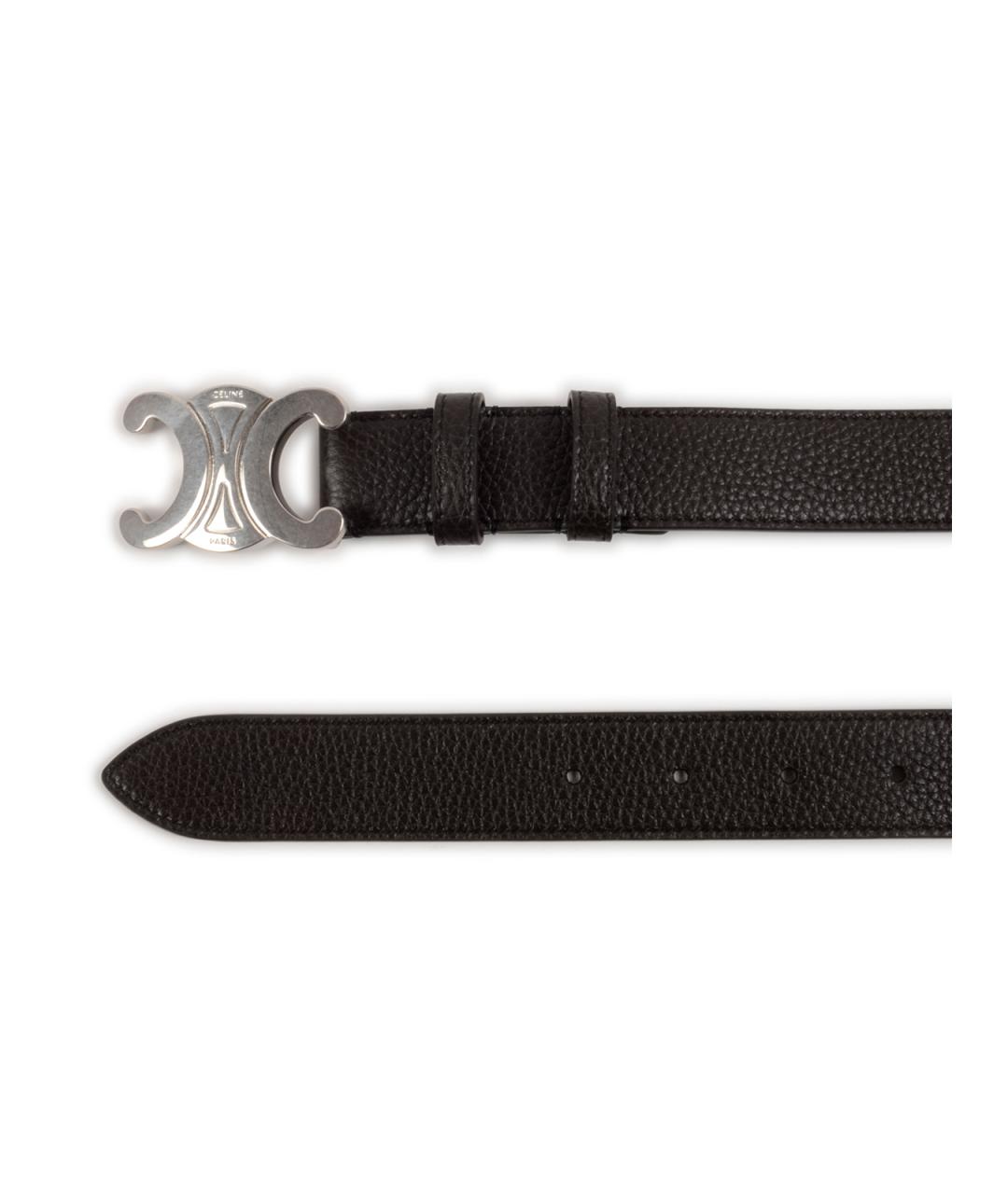 CELINE Коричневый кожаный ремень, фото 2