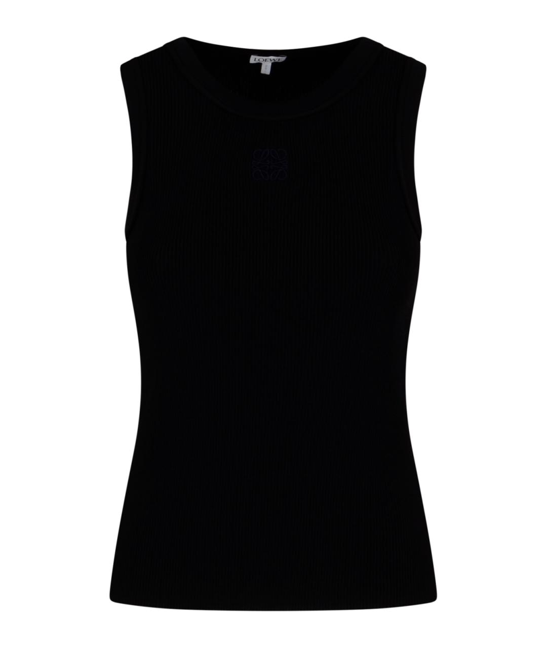 LOEWE Черная вискозная майка, фото 1