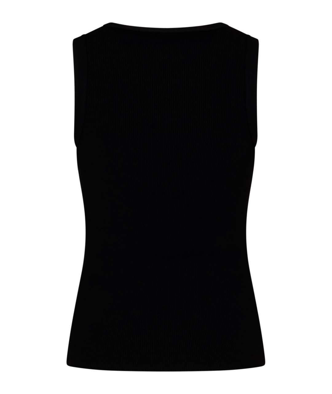 LOEWE Черная вискозная майка, фото 2