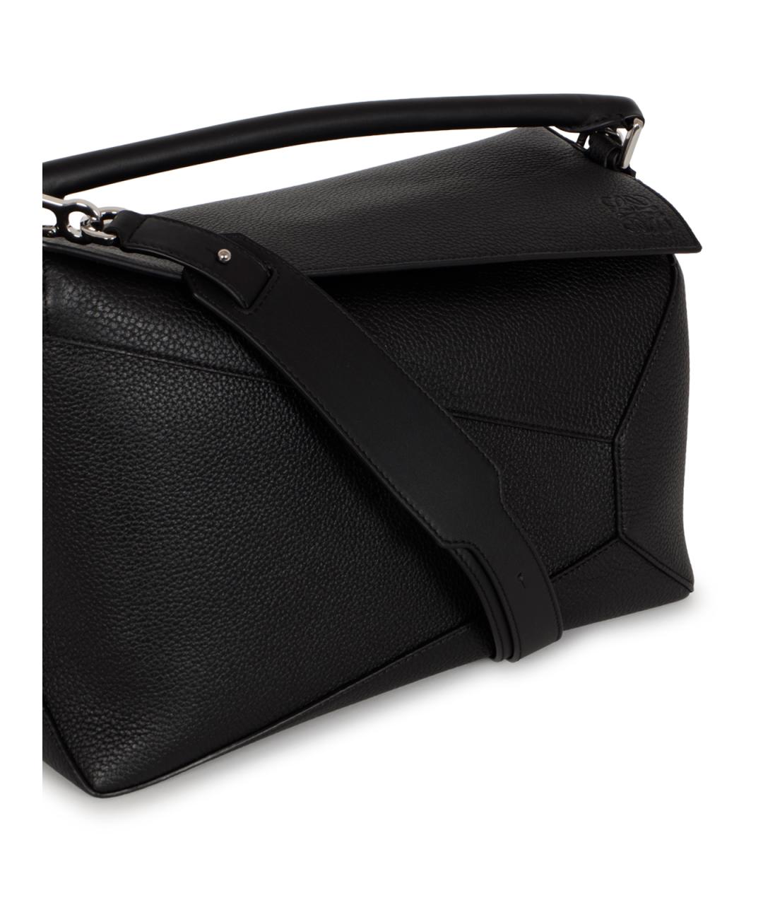 LOEWE Черная кожаная сумка на плечо, фото 4