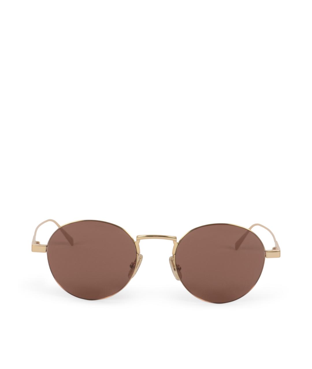 CELINE Золотые металлические солнцезащитные очки, фото 2