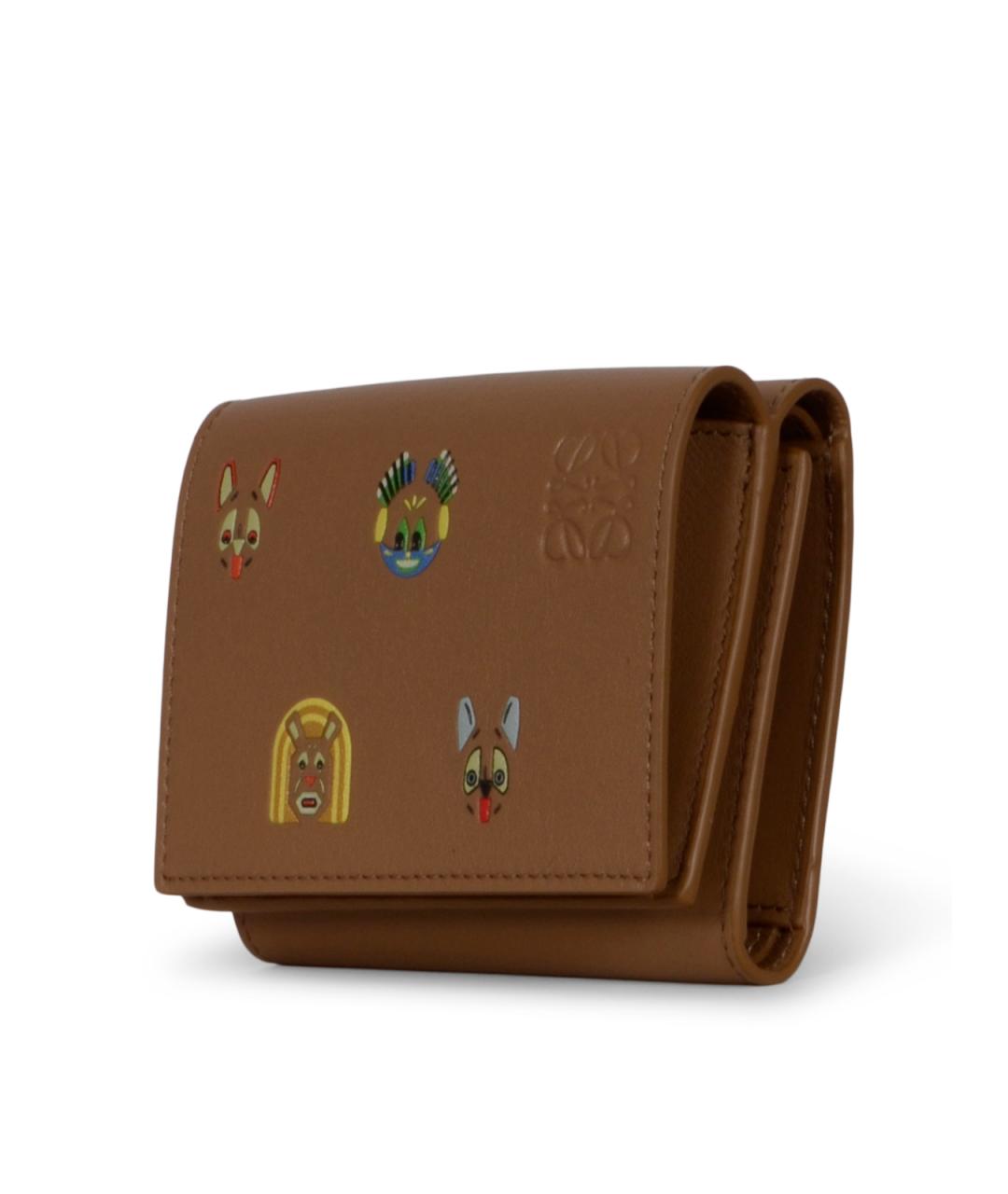 LOEWE Коричневый кожаный кошелек, фото 2
