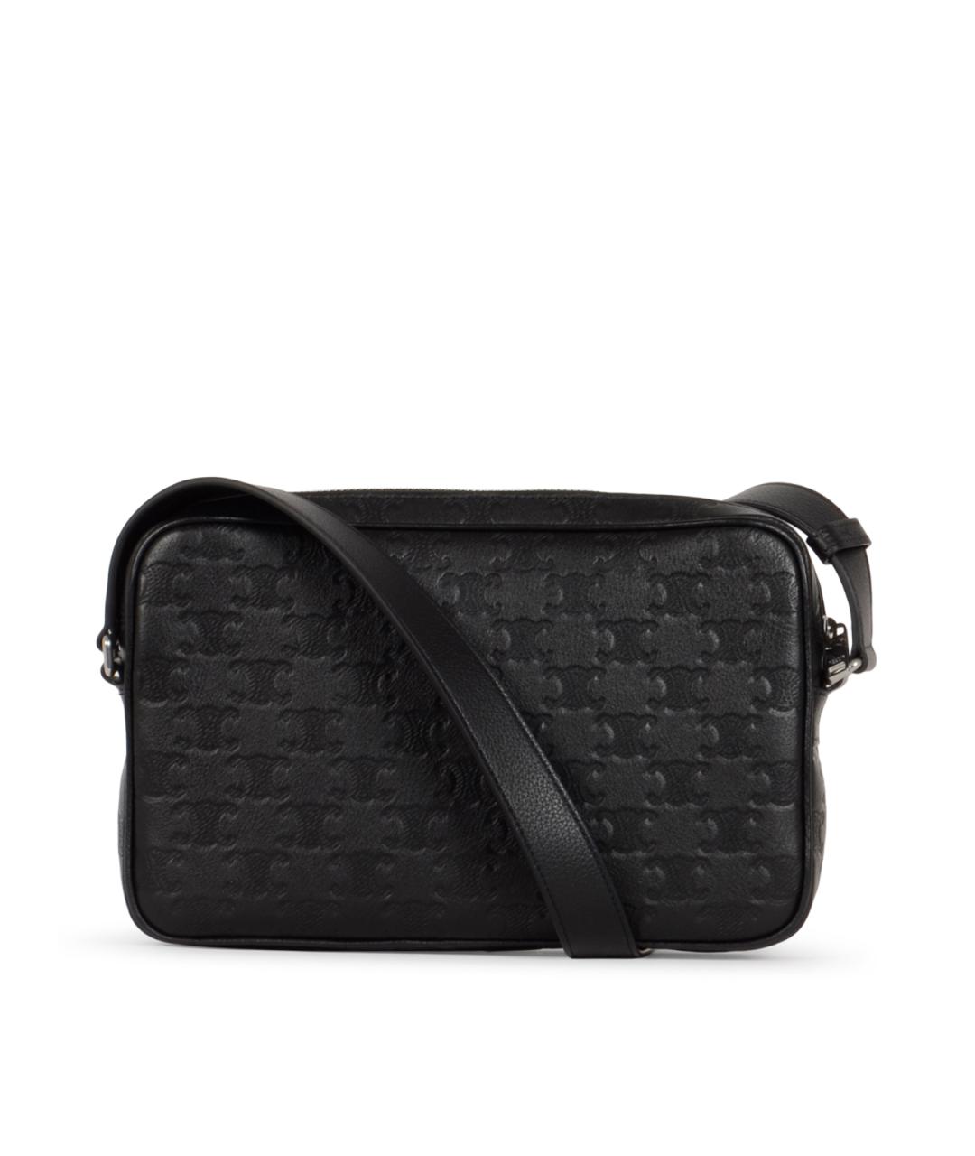 CELINE Черная кожаная сумка на плечо, фото 3