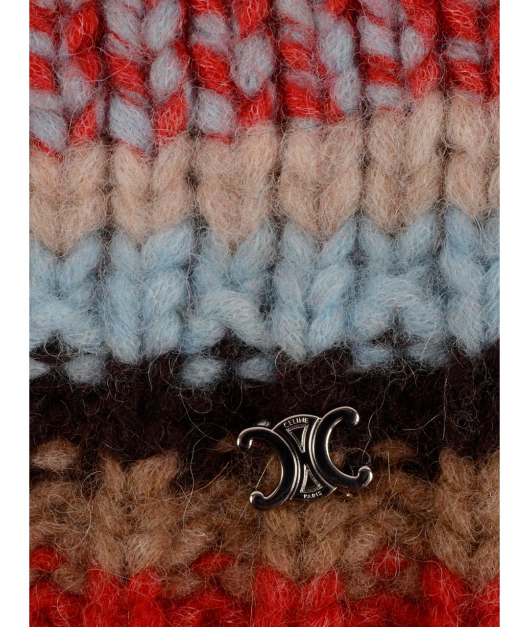 CELINE Мульти шерстяная шапка, фото 3