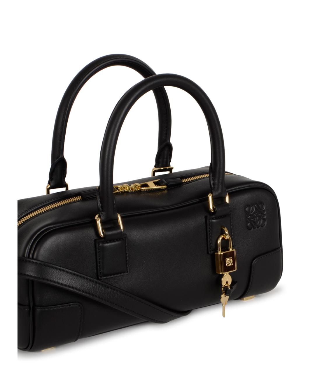 LOEWE Черная кожаная сумка тоут, фото 4