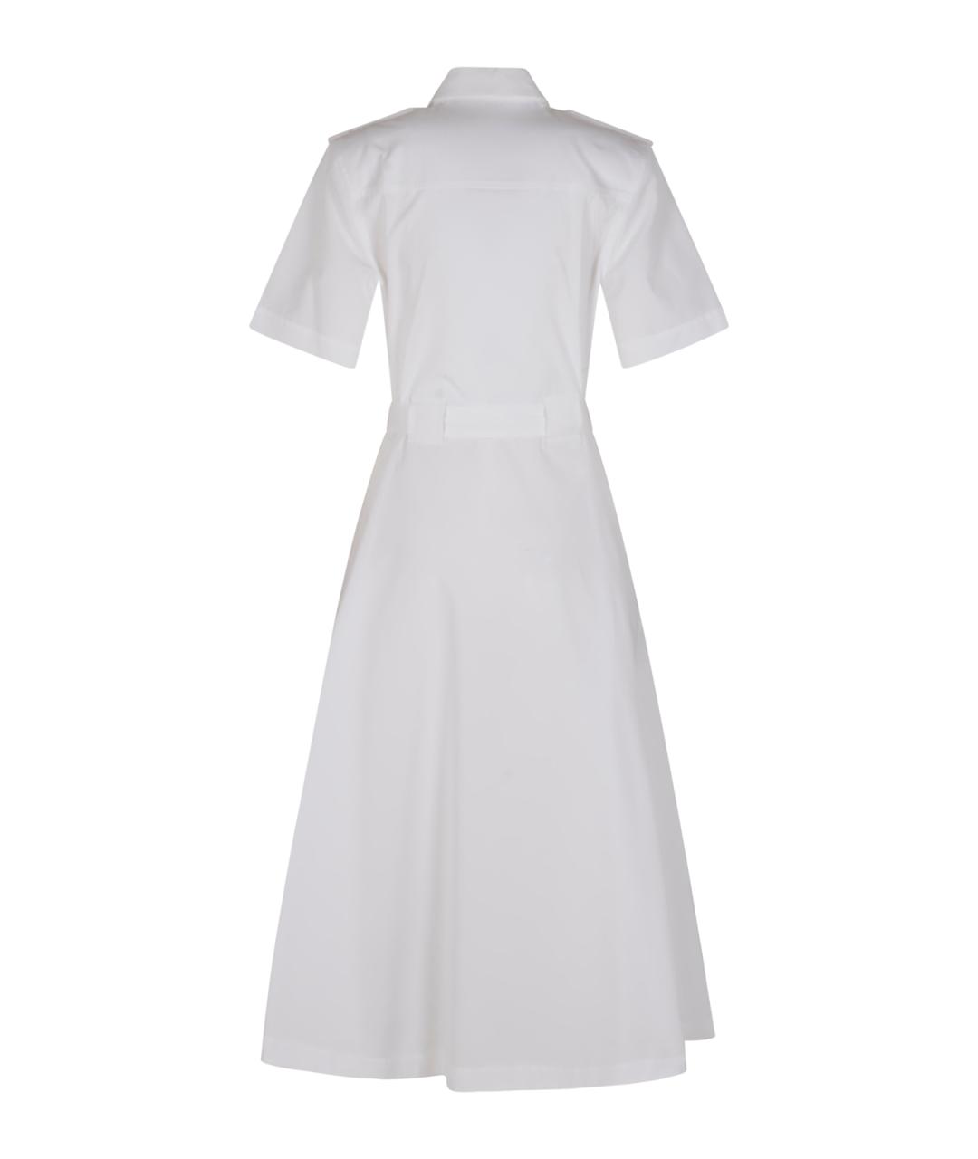 BURBERRY Белое хлопковое повседневное платье, фото 2