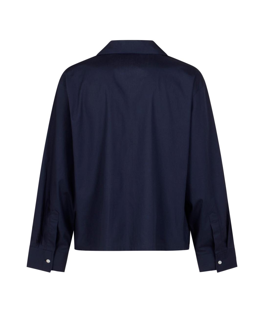 CELINE Темно-синяя хлопковая кэжуал рубашка, фото 2