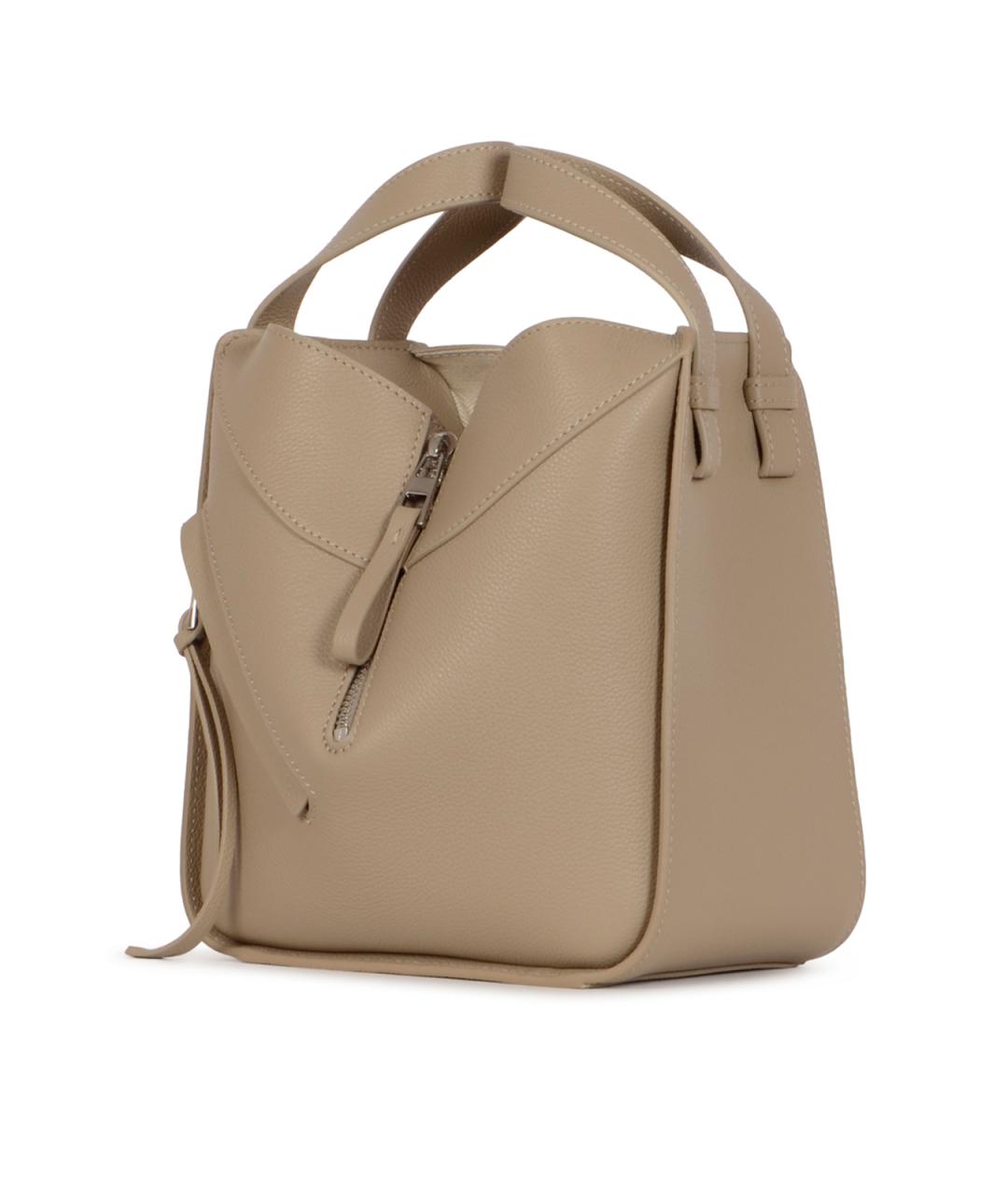 LOEWE Бежевая кожаная сумка тоут, фото 2