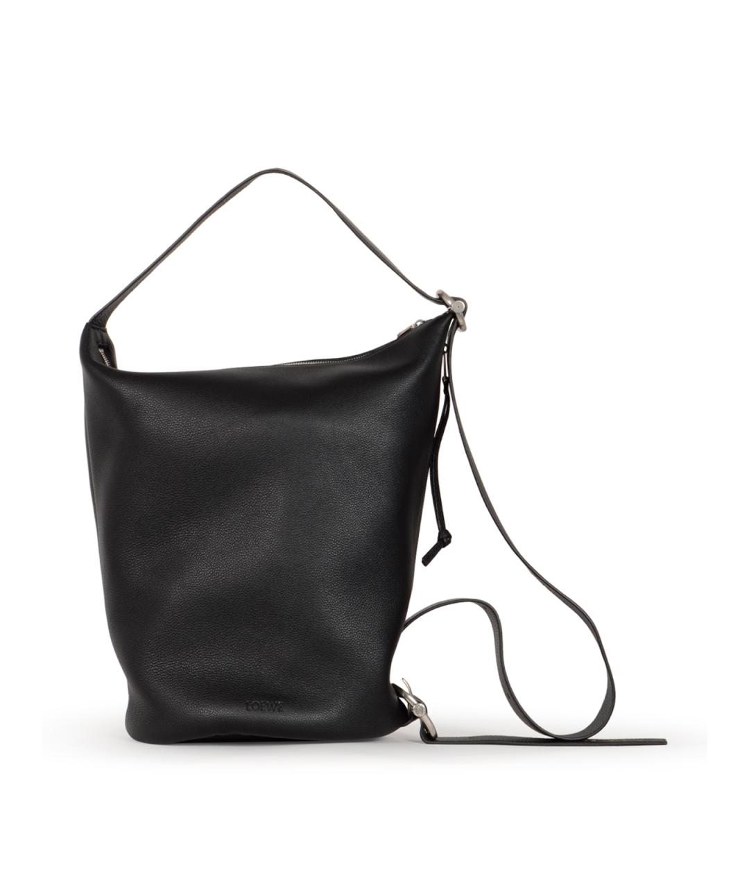 LOEWE Черная кожаная сумка на плечо, фото 3