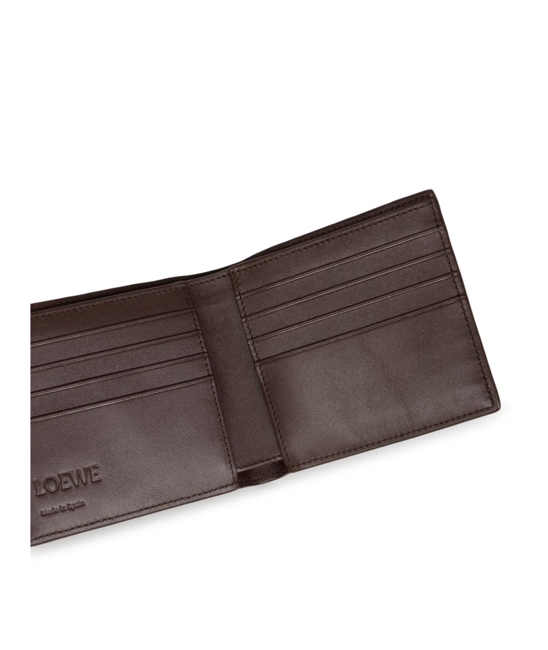 LOEWE Коричневый кожаный кошелек, фото 4