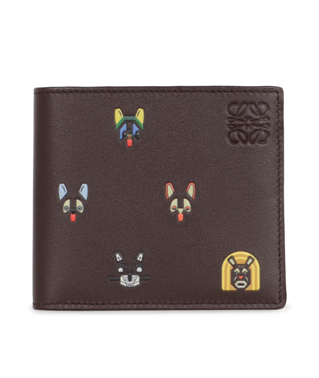 LOEWE Коричневый кожаный кошелек, фото 1