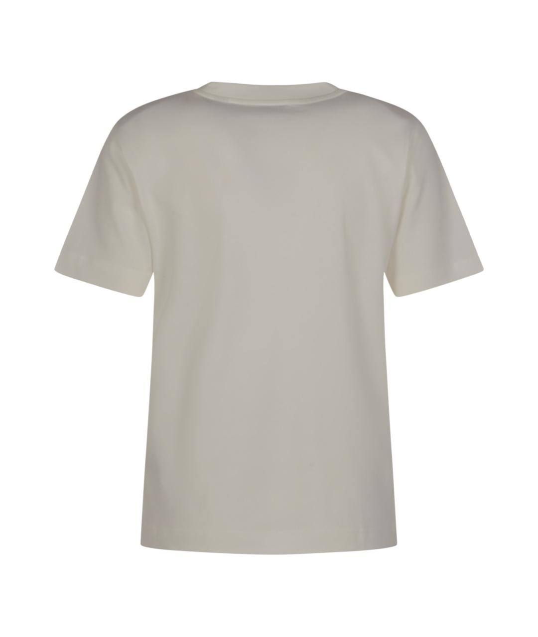 BURBERRY Белая хлопковая футболка, фото 2