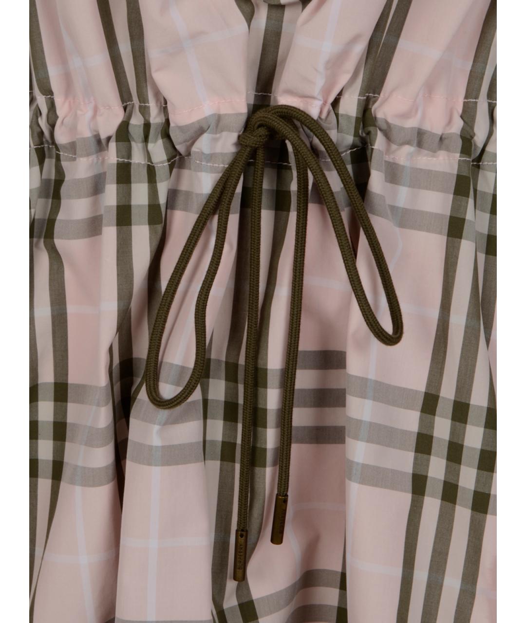 BURBERRY Розовое хлопковое повседневное платье, фото 3