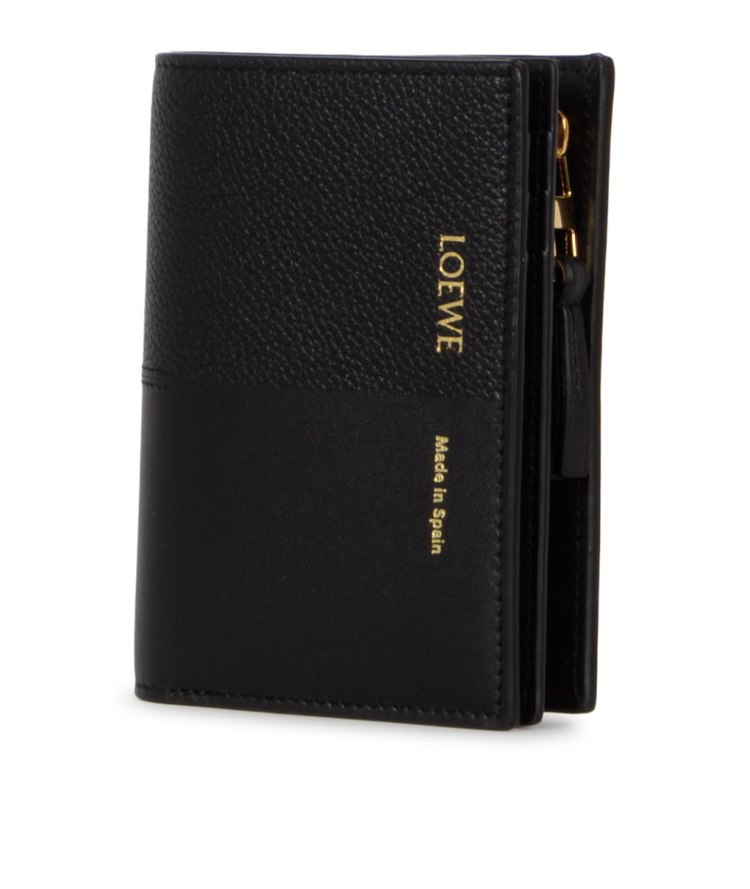 LOEWE Черный кожаный кошелек, фото 2