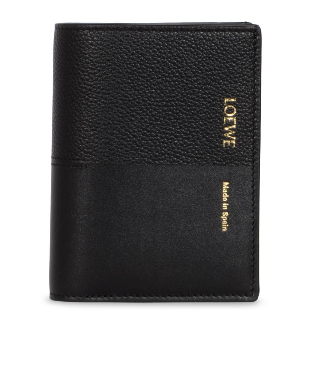 LOEWE Черный кожаный кошелек, фото 1