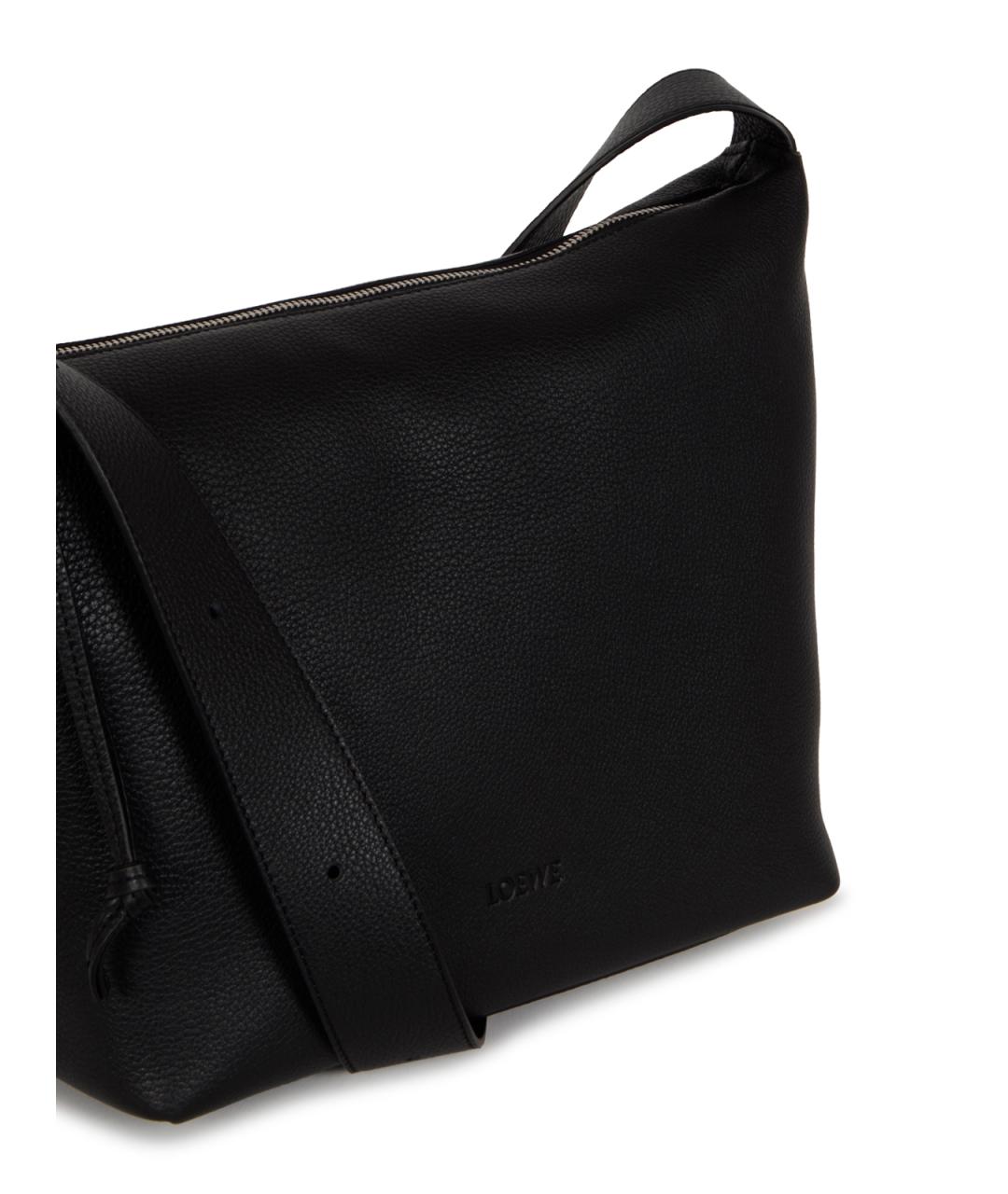 LOEWE Черная кожаная сумка на плечо, фото 4