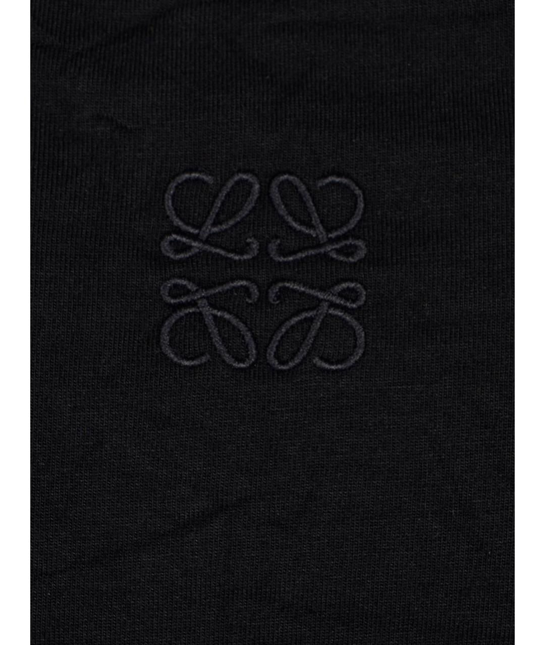 LOEWE Черная хлопковая футболка, фото 3