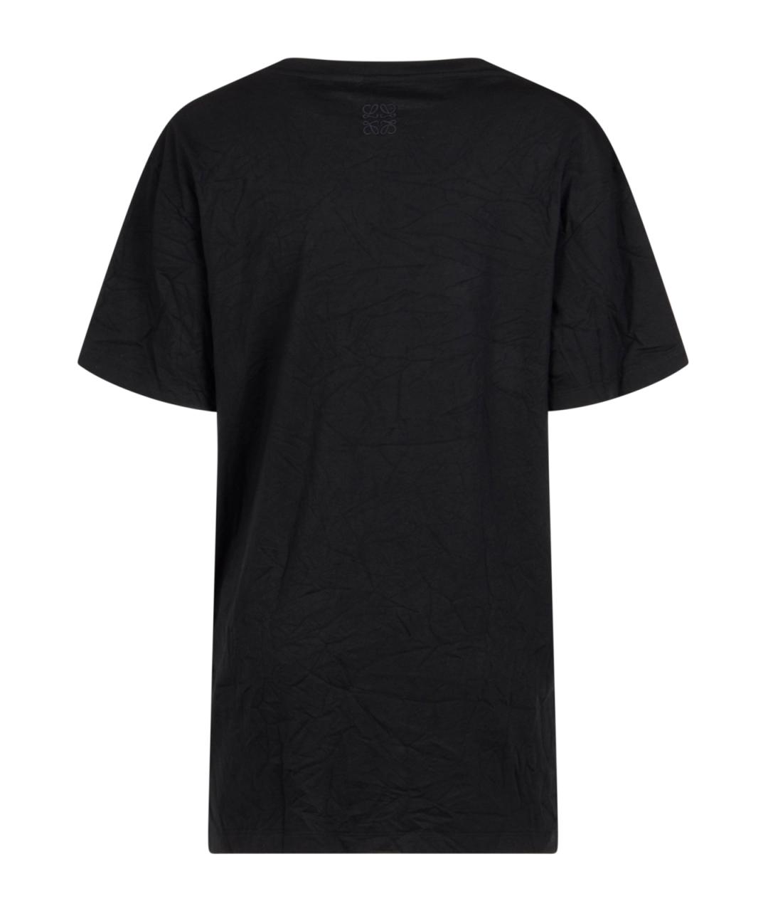 LOEWE Черная хлопковая футболка, фото 2