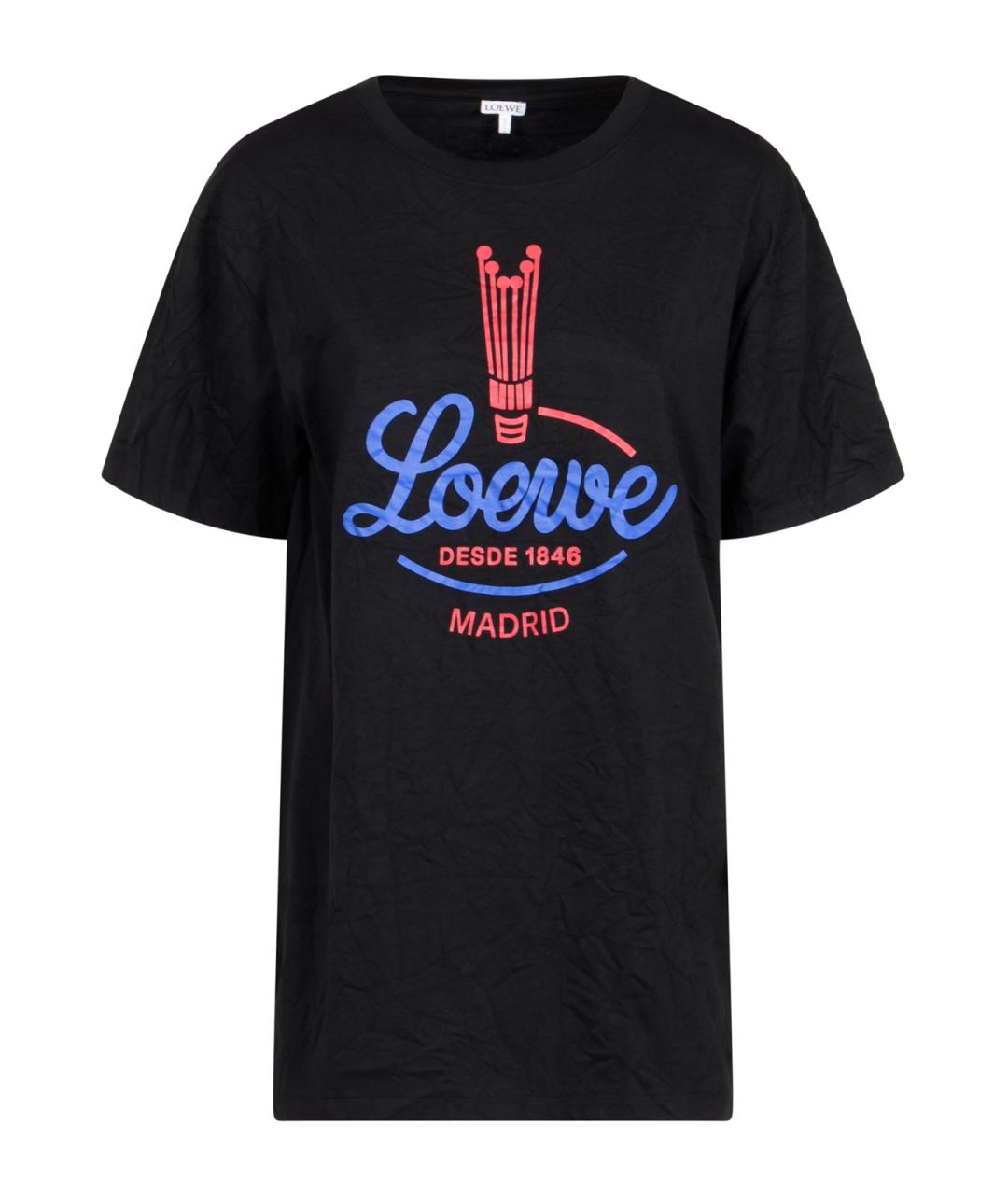 LOEWE Черная хлопковая футболка, фото 1