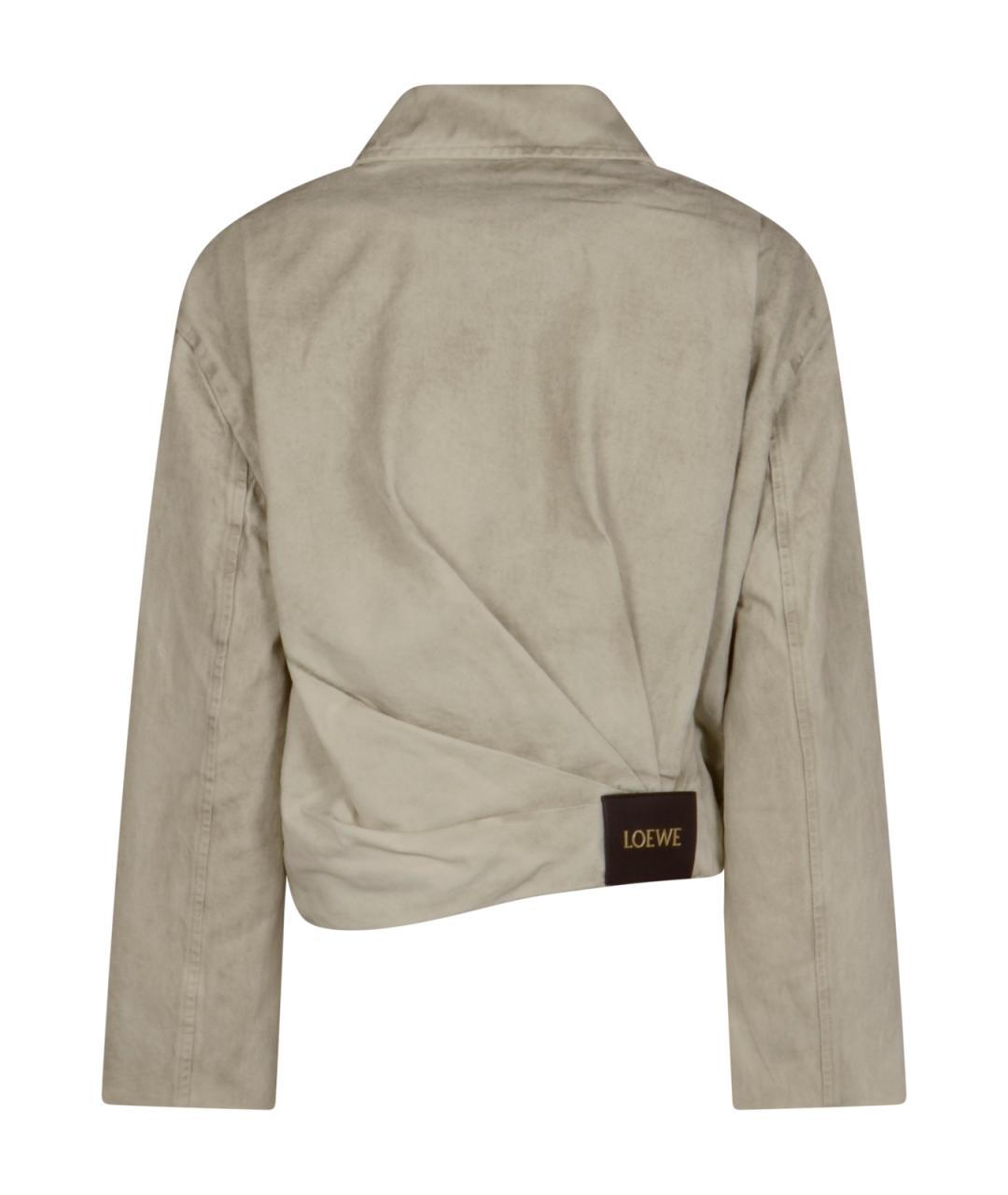 LOEWE Серая хлопковая куртка, фото 2