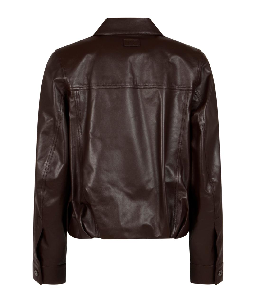 LOEWE Коричневая кожаная куртка, фото 2