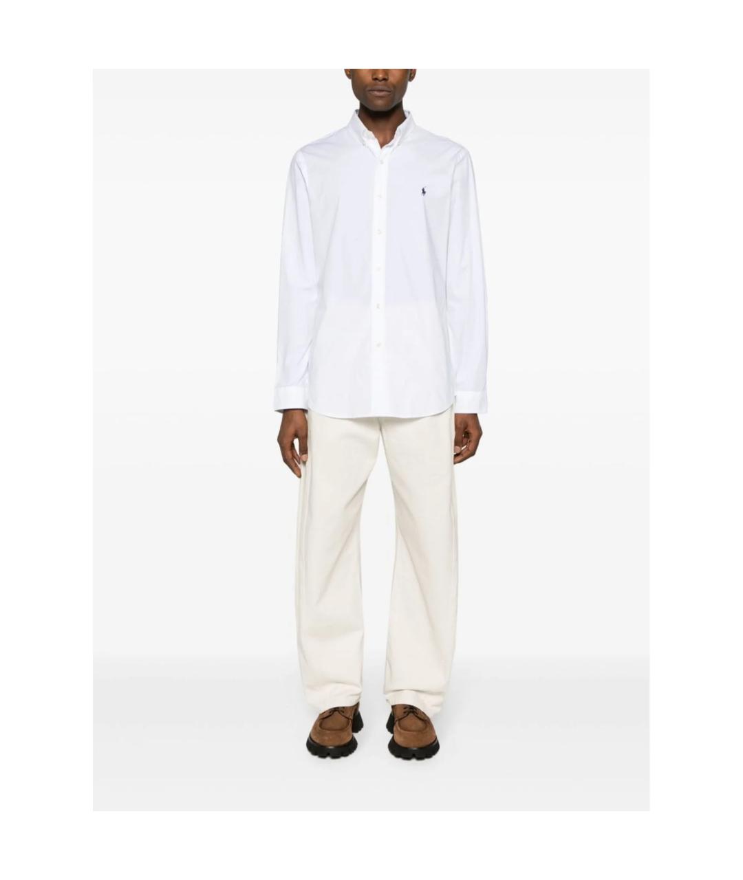 POLO RALPH LAUREN Белая хлопковая кэжуал рубашка, фото 2