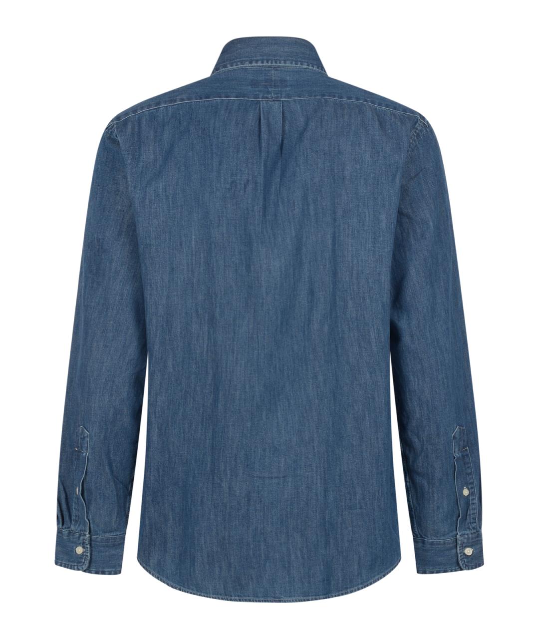 POLO RALPH LAUREN Синяя хлопковая кэжуал рубашка, фото 2