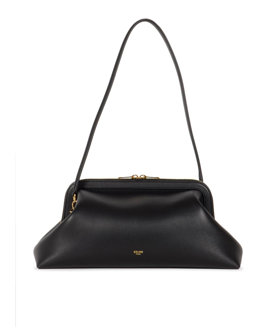 CELINE Черная кожаная сумка через плечо, фото 1