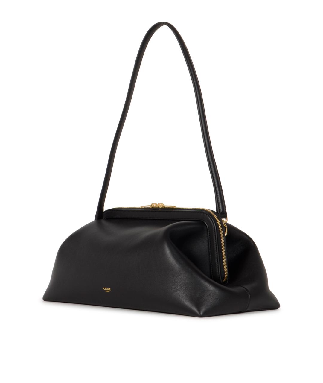 CELINE Черная кожаная сумка через плечо, фото 2