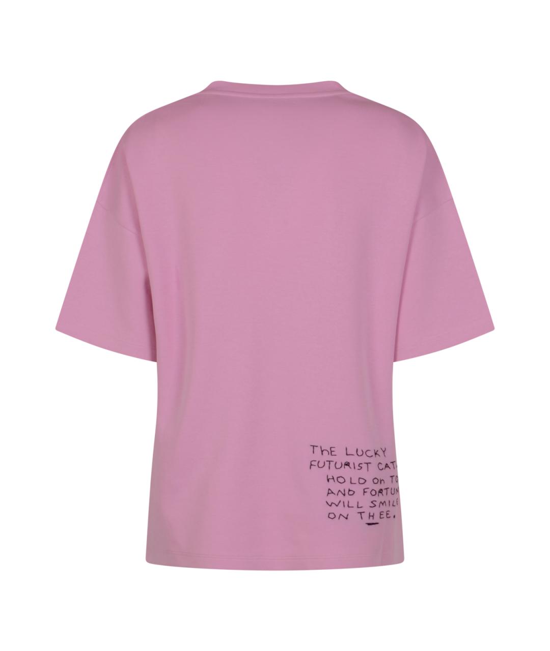 LOEWE Розовая хлопковая футболка, фото 2