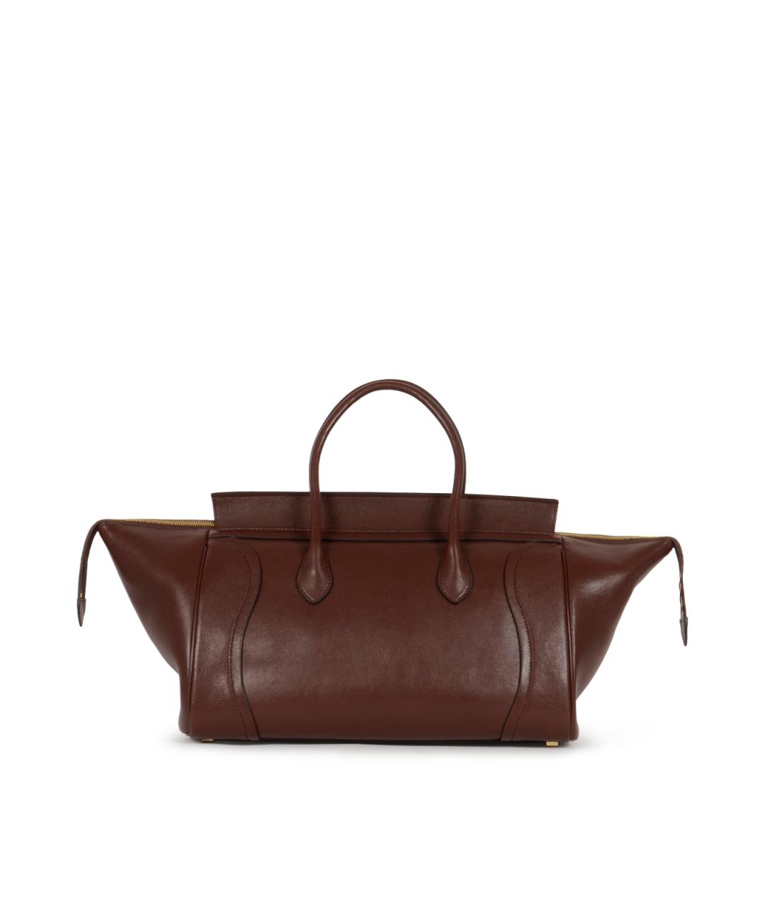 CELINE Коричневая кожаная сумка тоут, фото 3