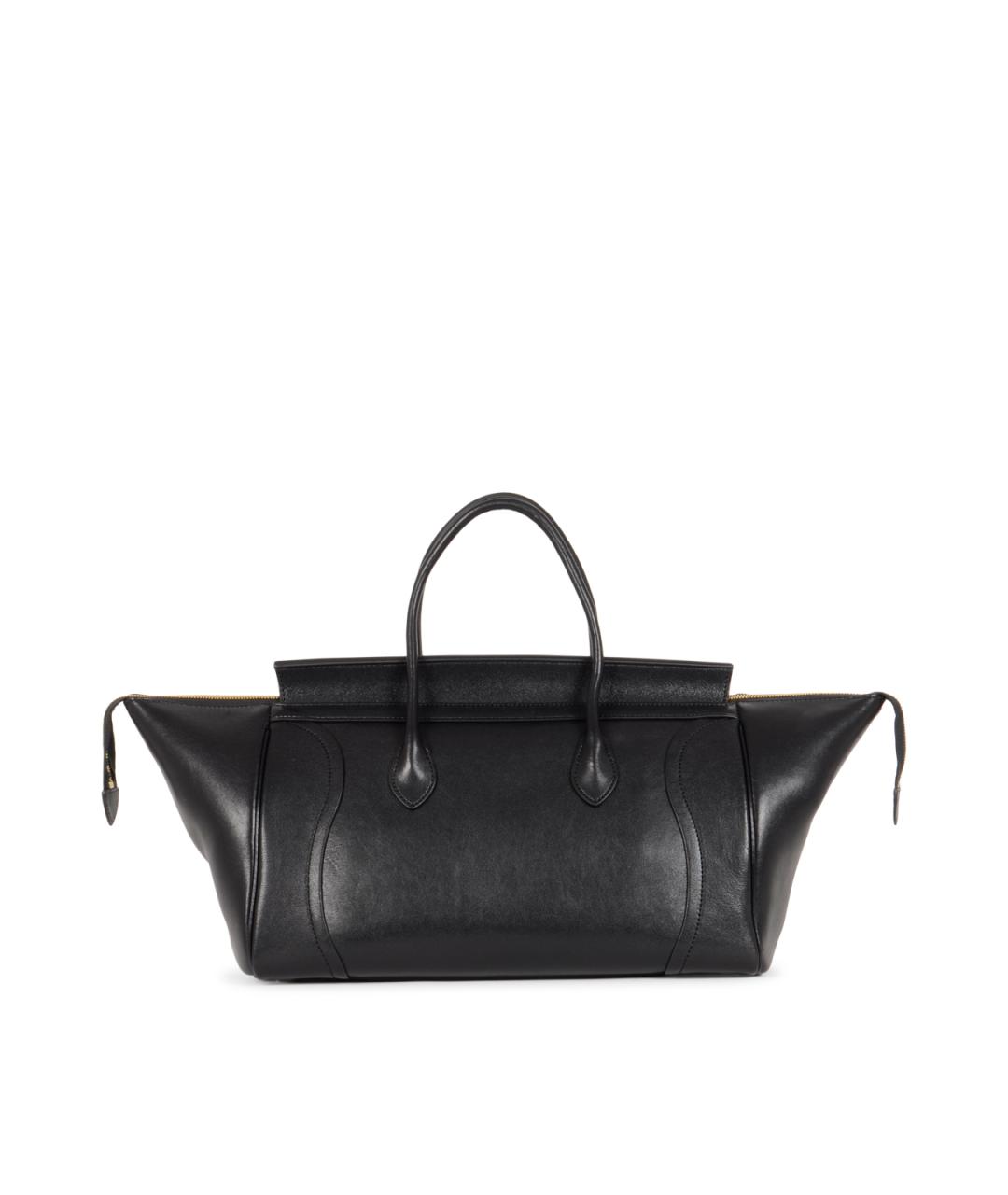 CELINE Черная кожаная сумка тоут, фото 3