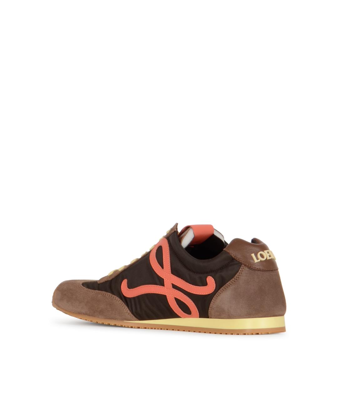 LOEWE Коричневые текстильные кроссовки, фото 3