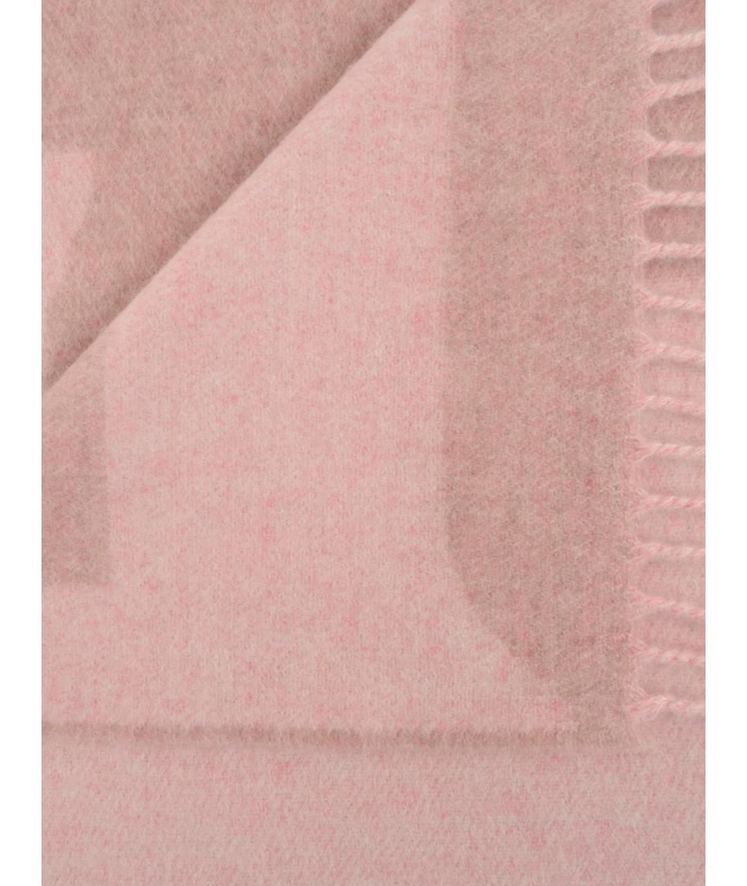 LOEWE Розовый шерстяной шарф, фото 4