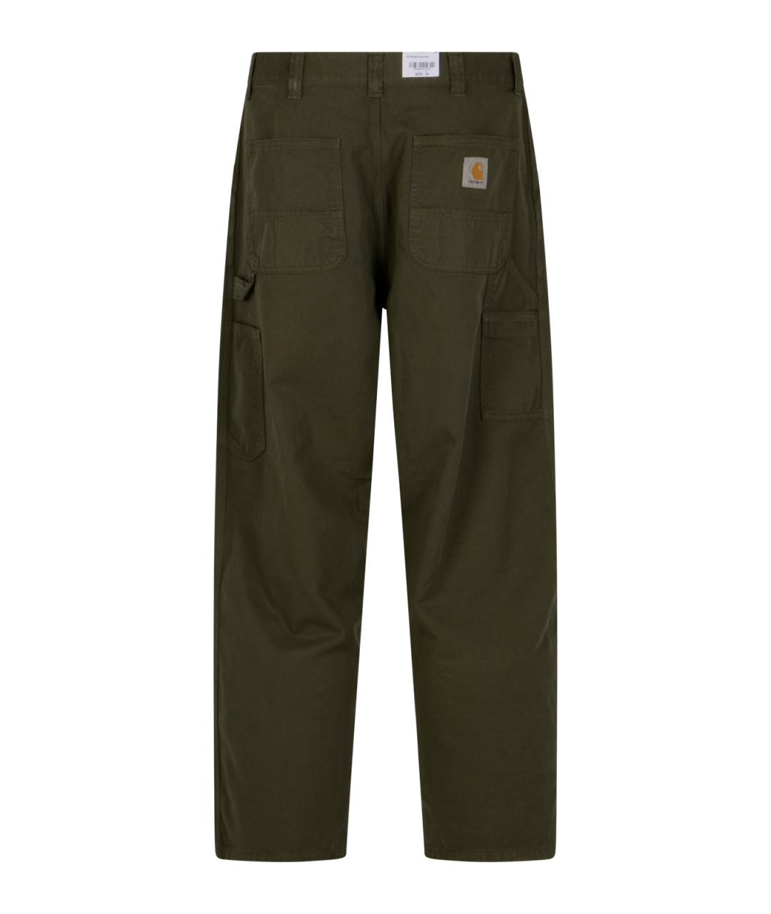 CARHARTT WIP Зеленые хлопковые повседневные брюки, фото 2
