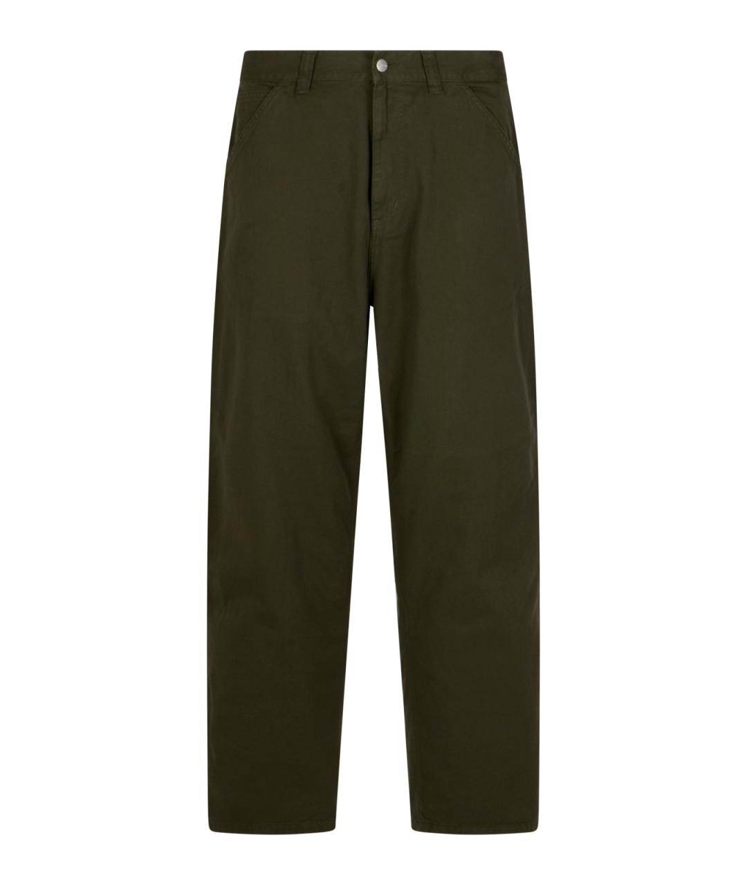 CARHARTT WIP Зеленые хлопковые повседневные брюки, фото 1