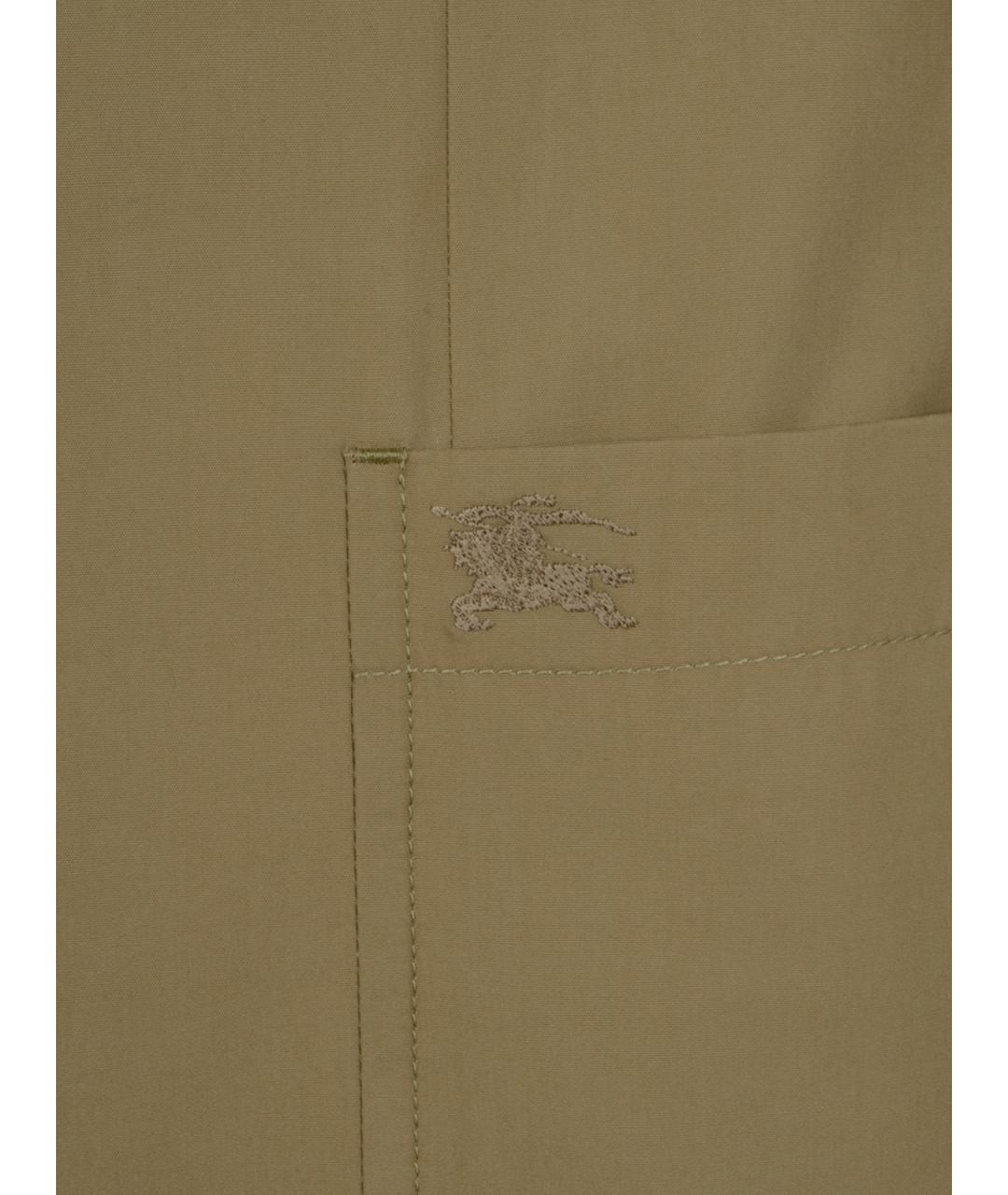 BURBERRY Хаки хлопковый пиджак, фото 3