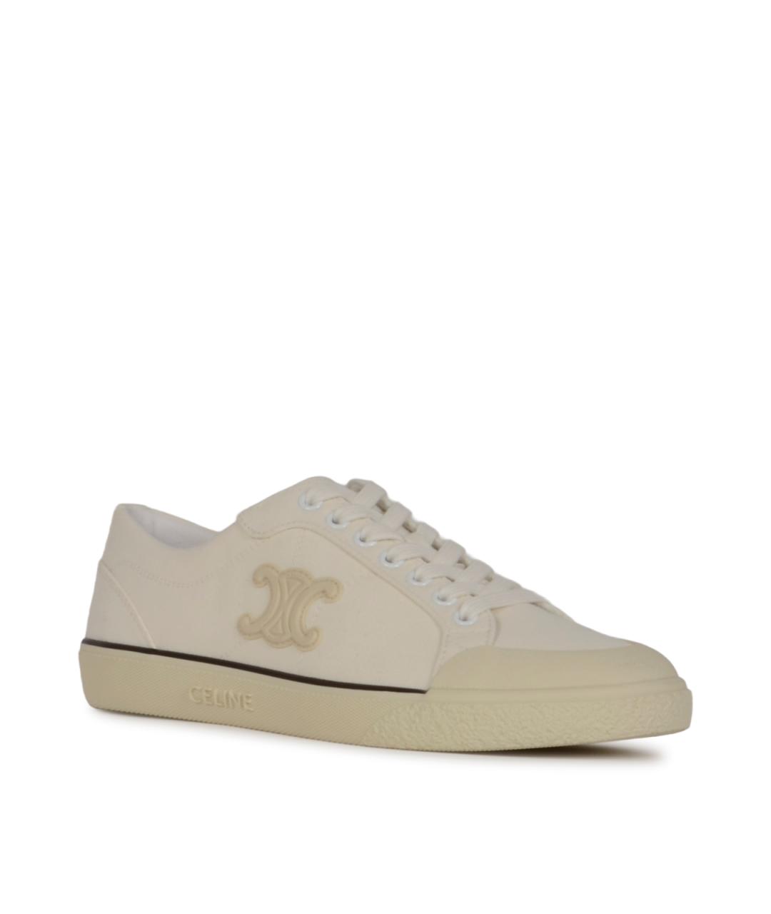 CELINE Белые текстильные кеды, фото 2