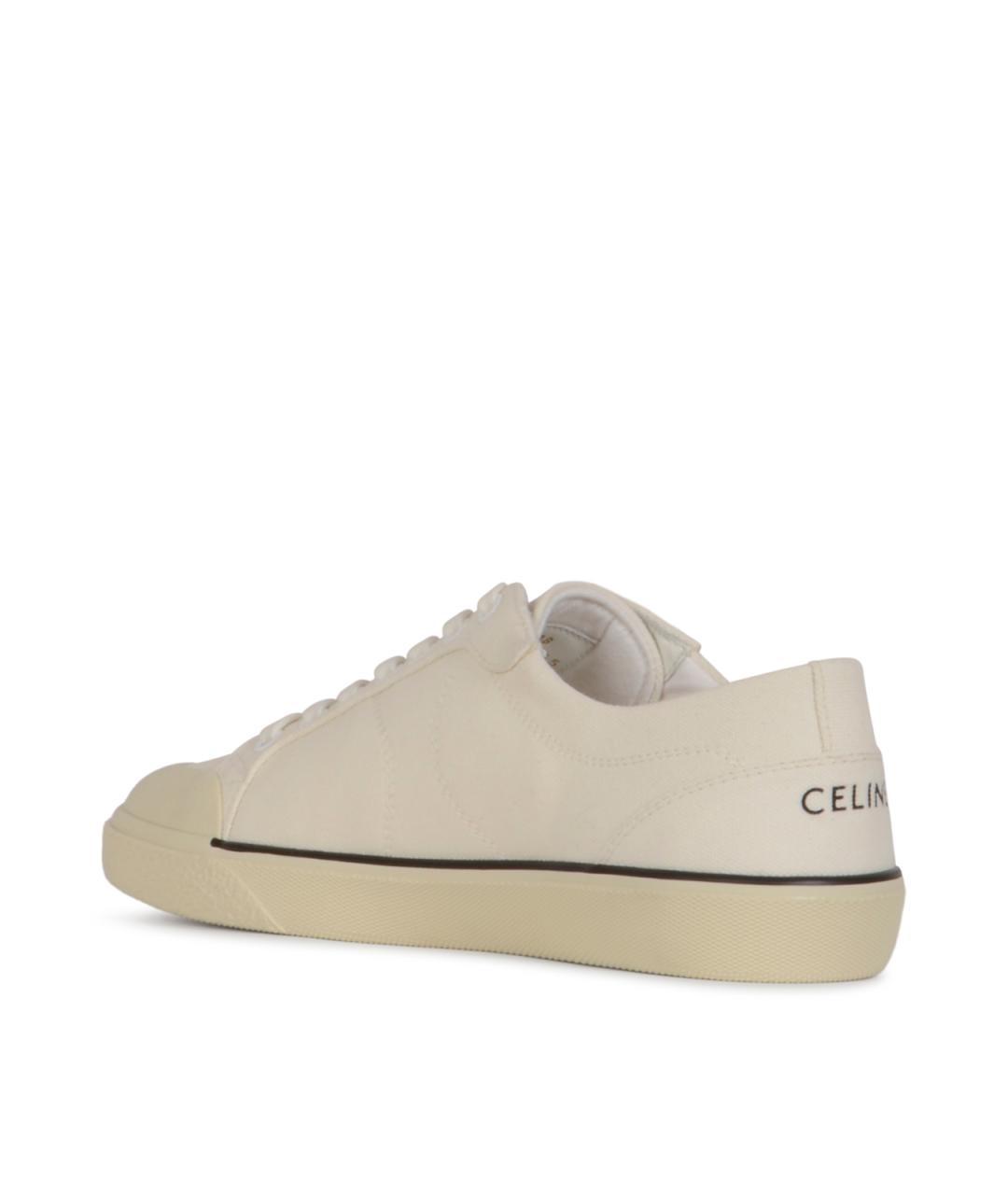 CELINE Белые текстильные кеды, фото 3