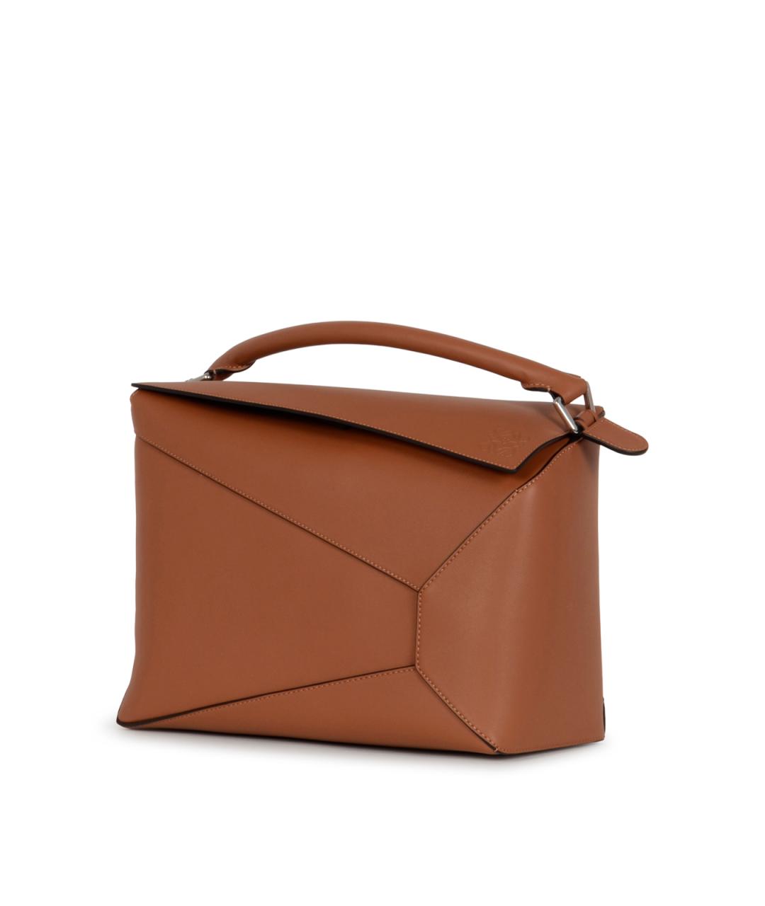 LOEWE Коричневая кожаная сумка на плечо, фото 2