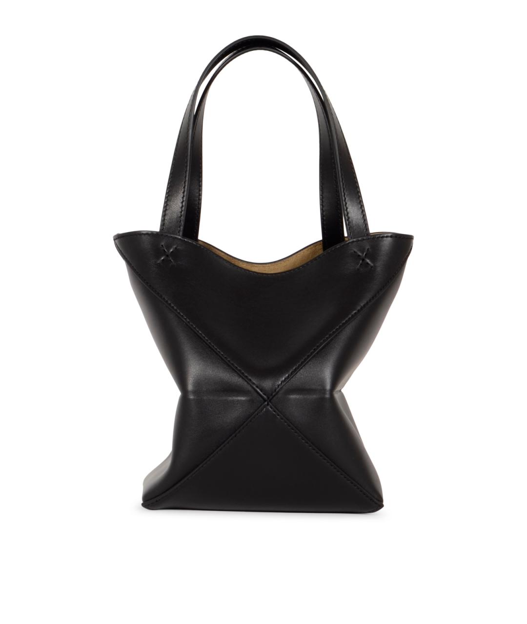 LOEWE Черная кожаная сумка тоут, фото 3