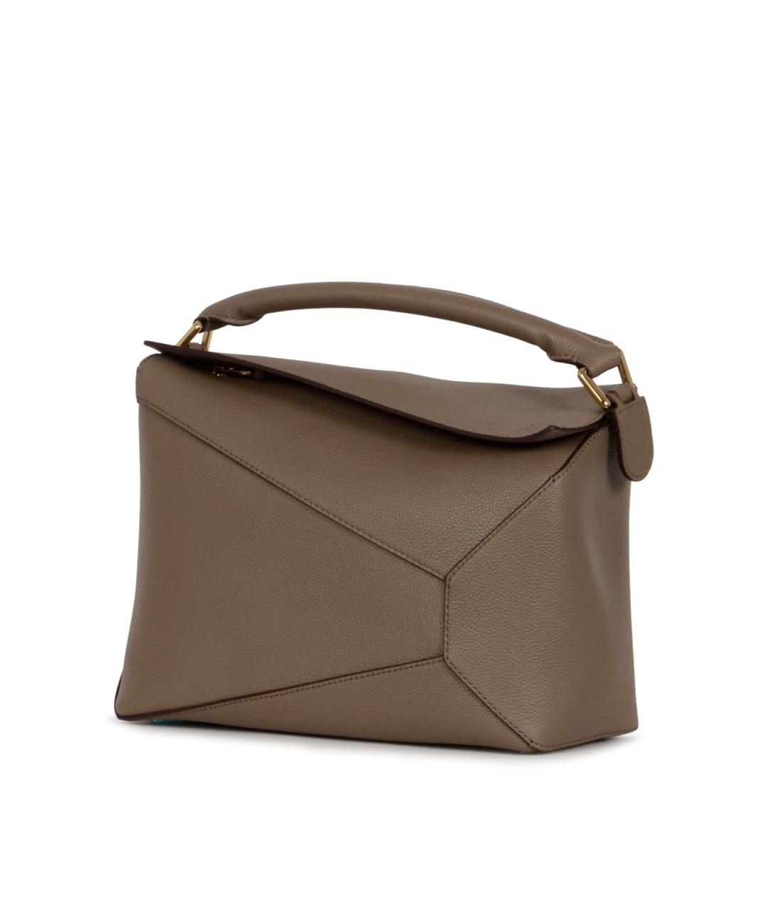 LOEWE Бежевая кожаная сумка через плечо, фото 2