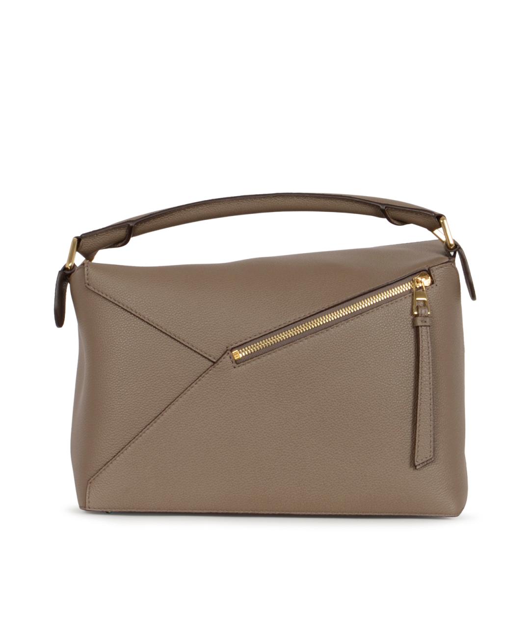 LOEWE Бежевая кожаная сумка через плечо, фото 3