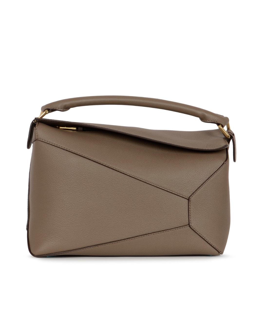 LOEWE Бежевая кожаная сумка через плечо, фото 1