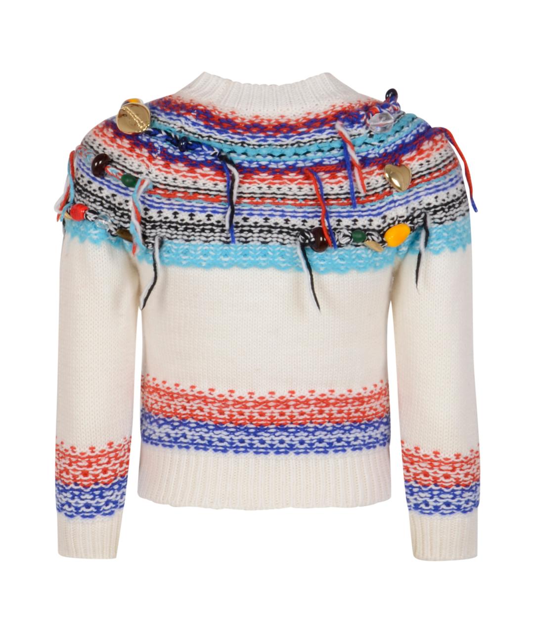 CELINE Белый шерстяной джемпер / свитер, фото 2