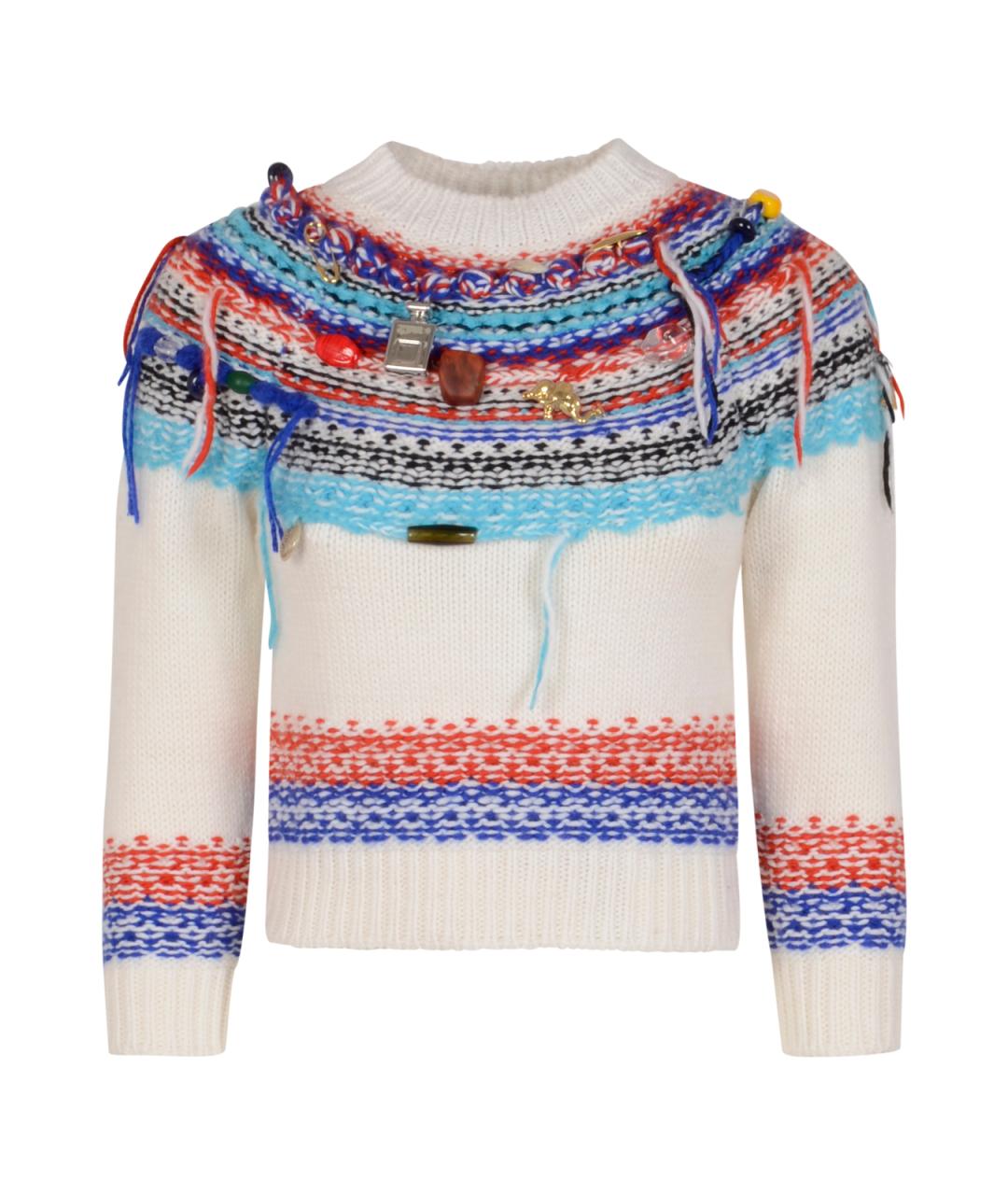 CELINE Белый шерстяной джемпер / свитер, фото 1