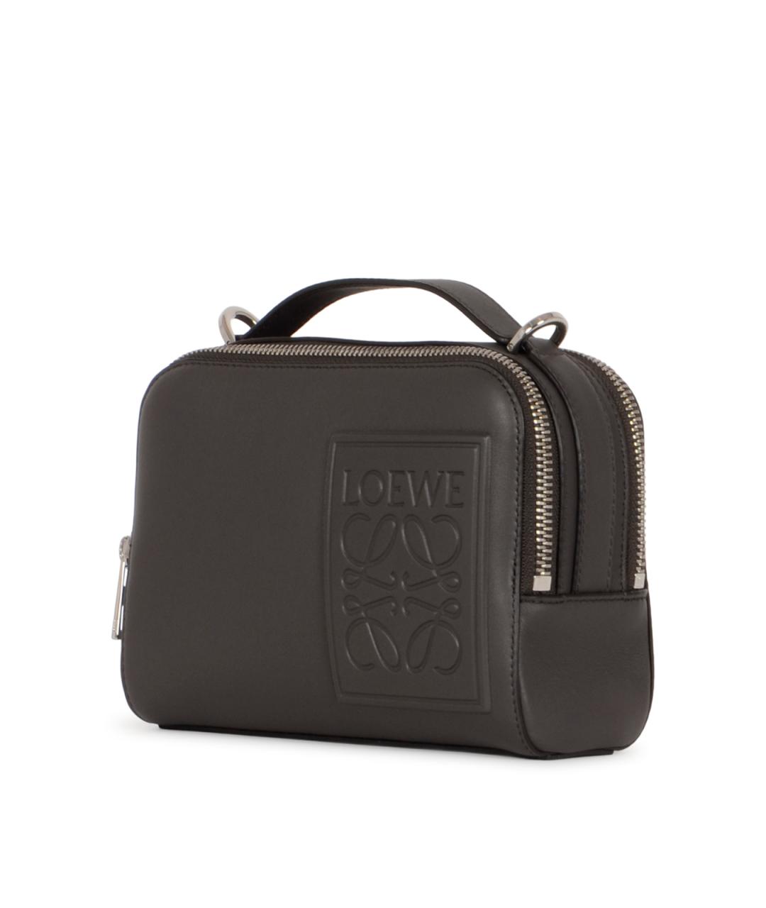 LOEWE Серая кожаная сумка на плечо, фото 2